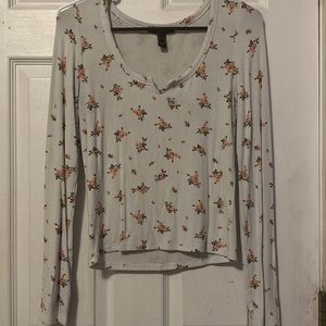 Forever 21 Long Sleeve Floral Shirt Size M
